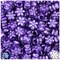 BeadTin Dark Purple Pearl 13mm Flower Plastic Pony Beads (250pcs)